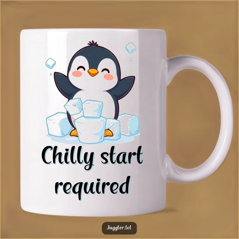 Funny Penguin Juggling Ice Mug - Hilarious Cold Creature Gift Idea