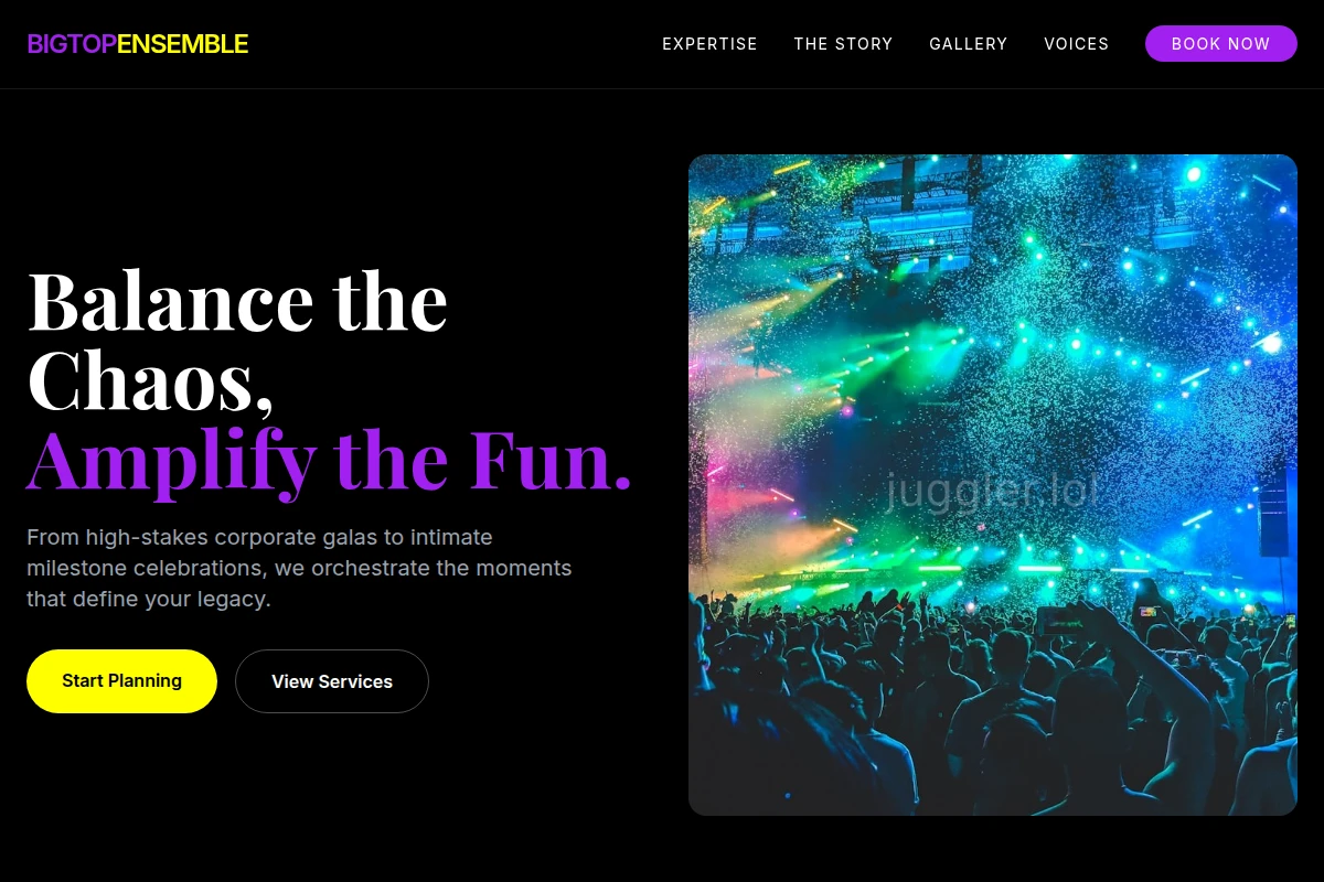 Premium Entertainment Website Design