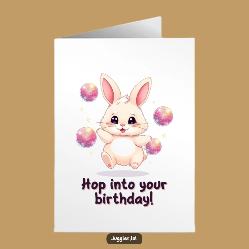 Juggling Bunny Free Printable Birthday Card - Hilarious DIY Downloadable Gift for Party Animals!