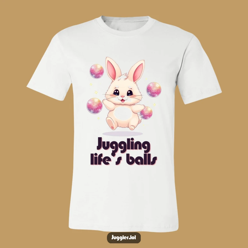 Funny Juggling Bunny T-Shirt - Humorous Gift for Performers & Fun Lovers!
