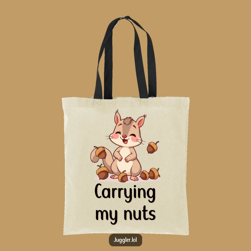 Funny Squirrel Juggling Acorns Tote Bag - Chic & Comical Carryall Gift
